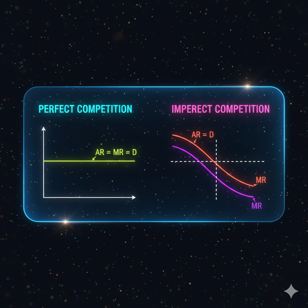 AR and MR Relationship in Perfect vs Imperfect Competition