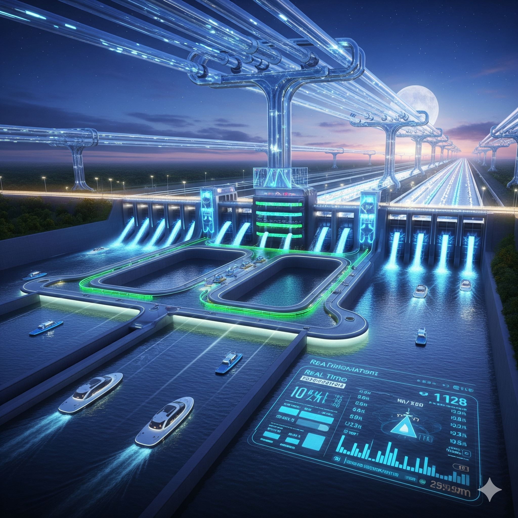 solutions to droughts, floods, and interrupted navigation