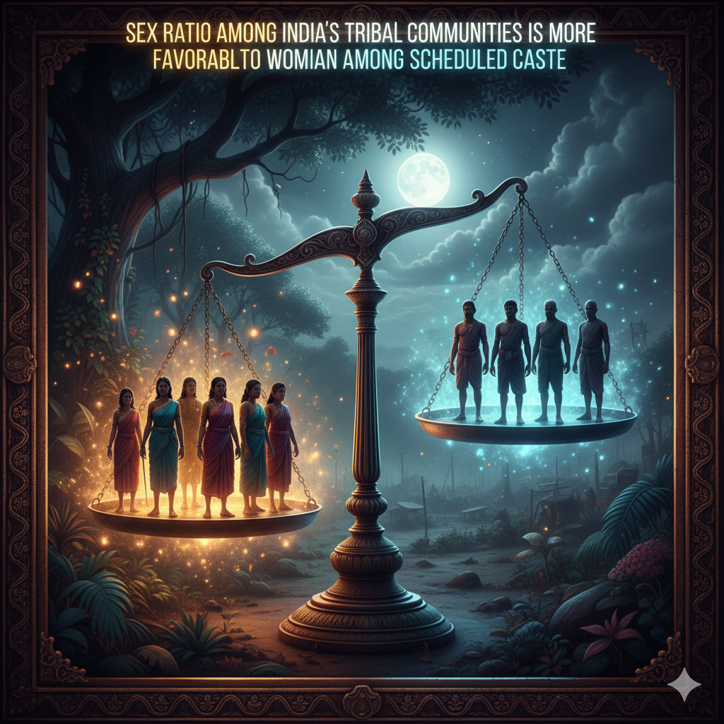 Sex Ratio Among India’s Tribal Communities Is More Favorable to Women Than Among Scheduled Caste