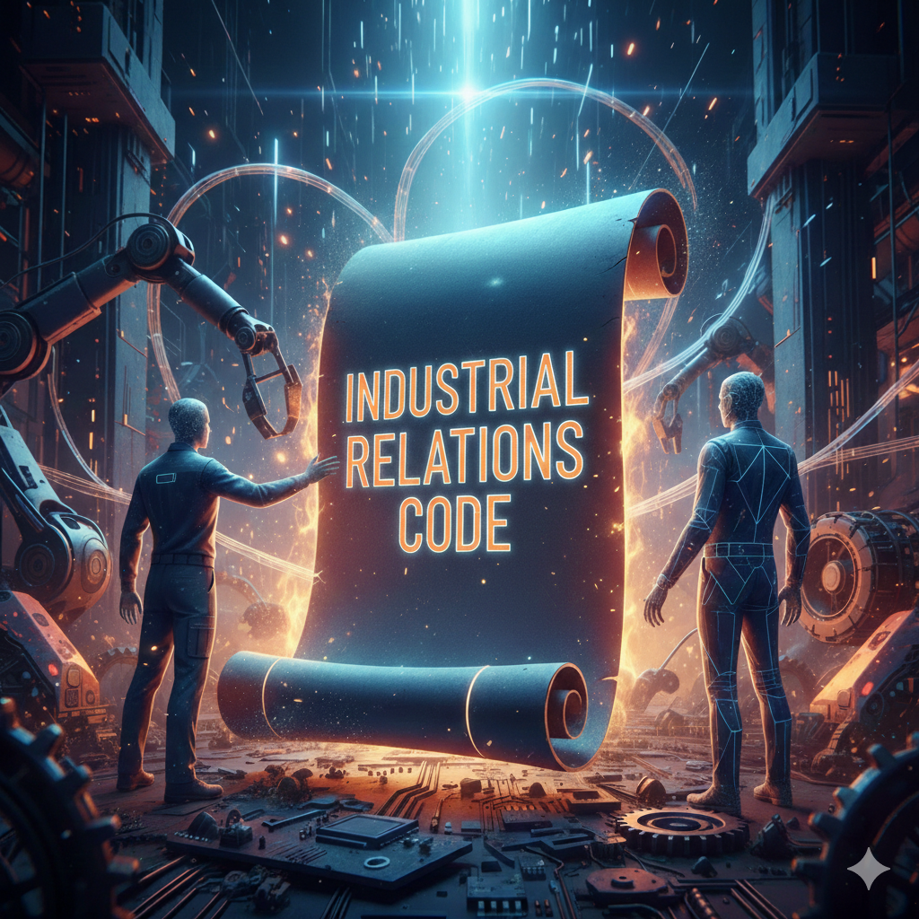 Industrial Relations Code Amendment 2026, IRC Amendment Bill 2026, industrial relations India, labour law reform India, Industrial Relations Code 2020, trade unions India, layoff rules India, retrenchment regulations, standing orders India, gig workers India, contractor definition labour law, collective bargaining India, labour dispute resolution, labour compliance India, digital labour governance, India labour policy, employment law India, industrial dispute act amendments, labour rights India, labour market reforms, ease of doing business India, industrial peace India, UPSC current affairs labour, UPPCS labour law, GS2 industrial relations, industrial policy India, labour inspection reforms, social security India, labour amendments 2026, employer-employee relations India, labour court India, labour legislation India, Indian workforce reforms, Indian labour economy, workers protection India, industrial reforms India, labour code integration, federal labour policy India, workforce governance India, employment dispute mechanisms, labour administration digitalization