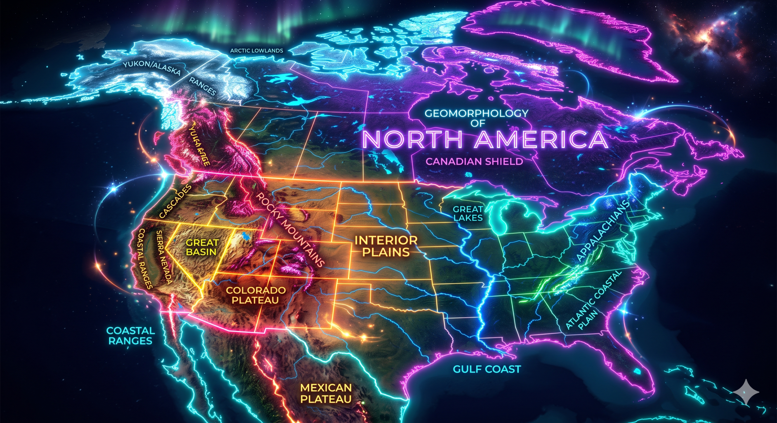 Geomorphology, North America Geomorphology